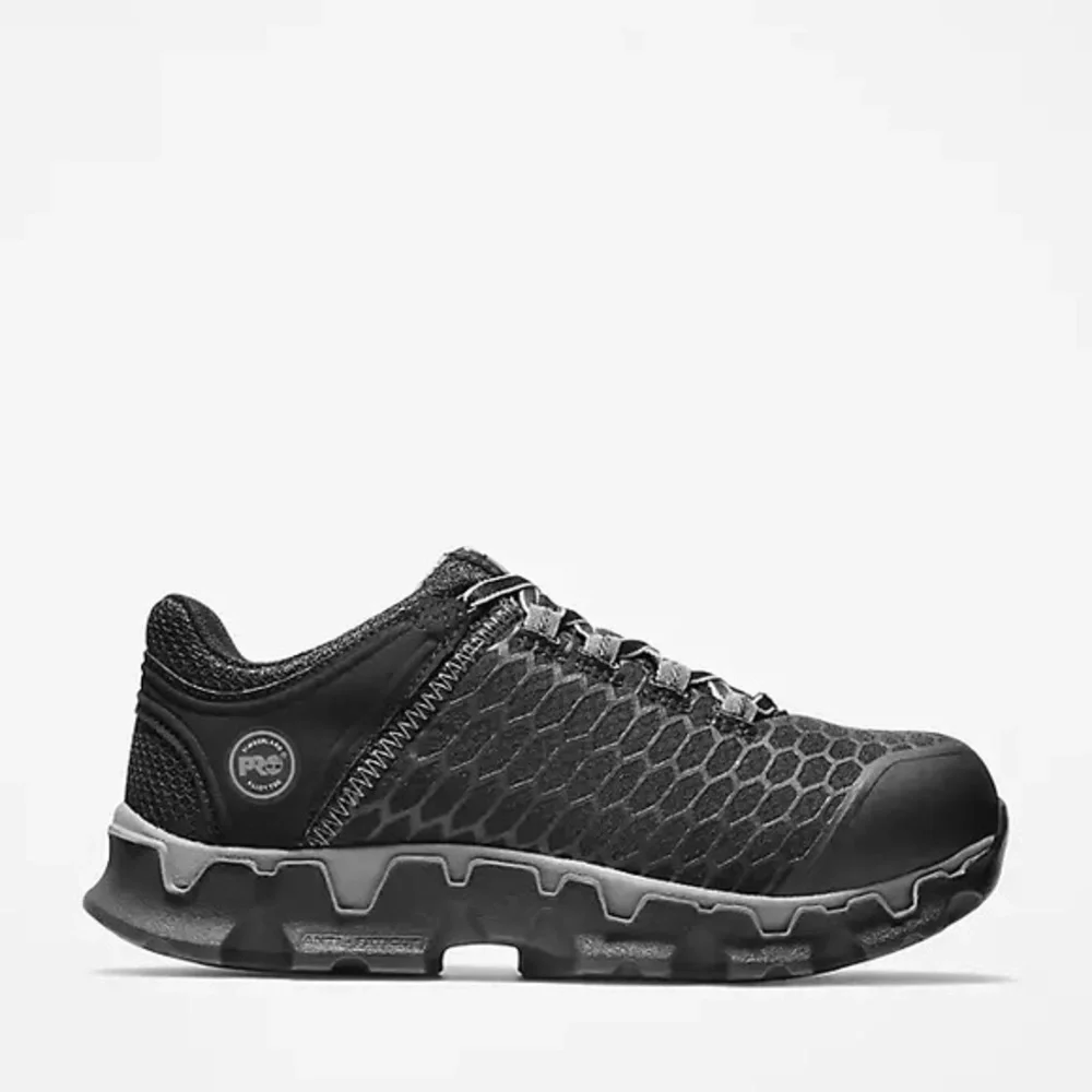 TIMBERLAND PRO POWERTRAIN SPORT ALLOY TOE BLACK WORK SNEAKER 9.5 NEW